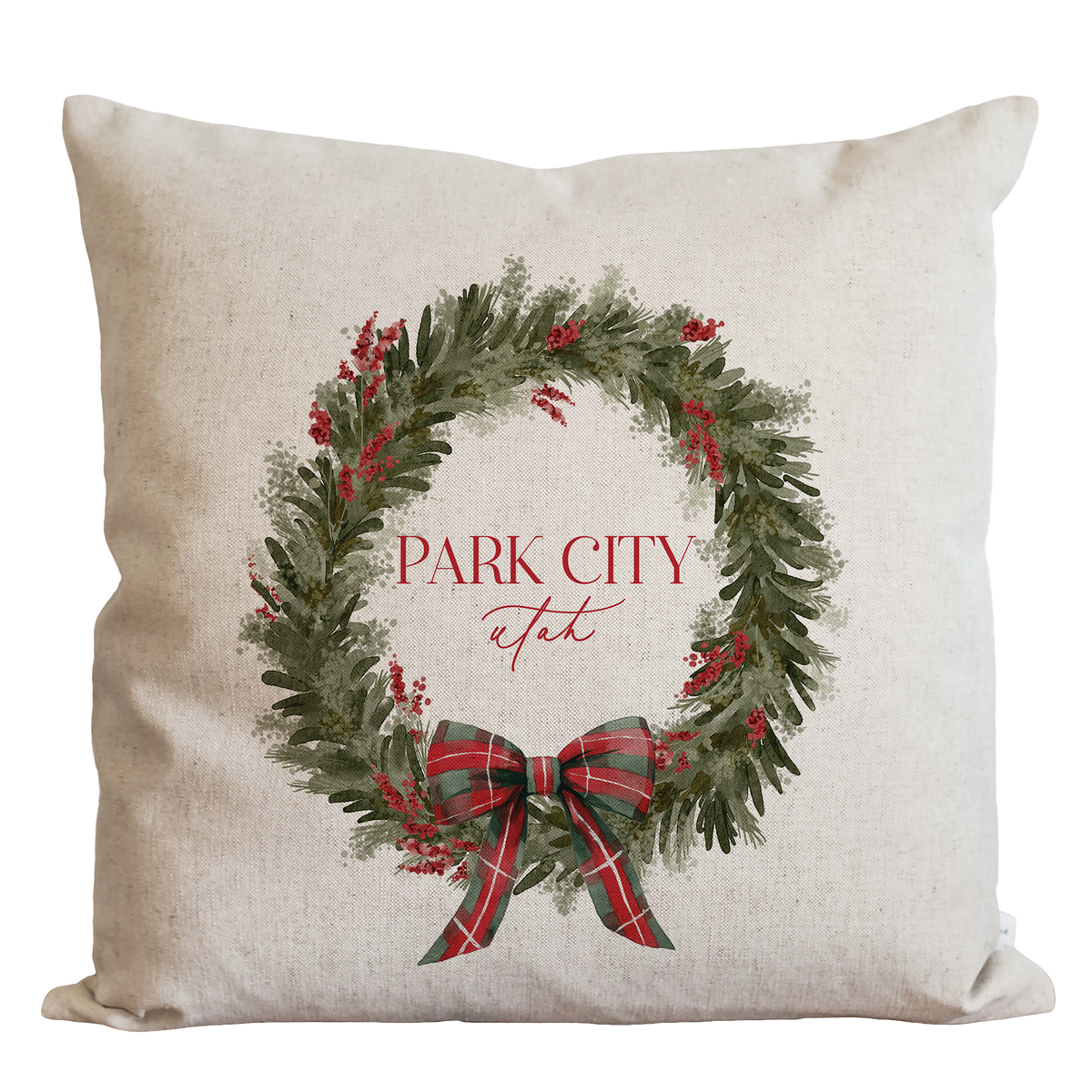 Bow Wreath Pillow - Cumming, Georgia - 18"