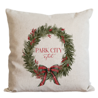 Bow Wreath Pillow - Cumming, Georgia - 18"