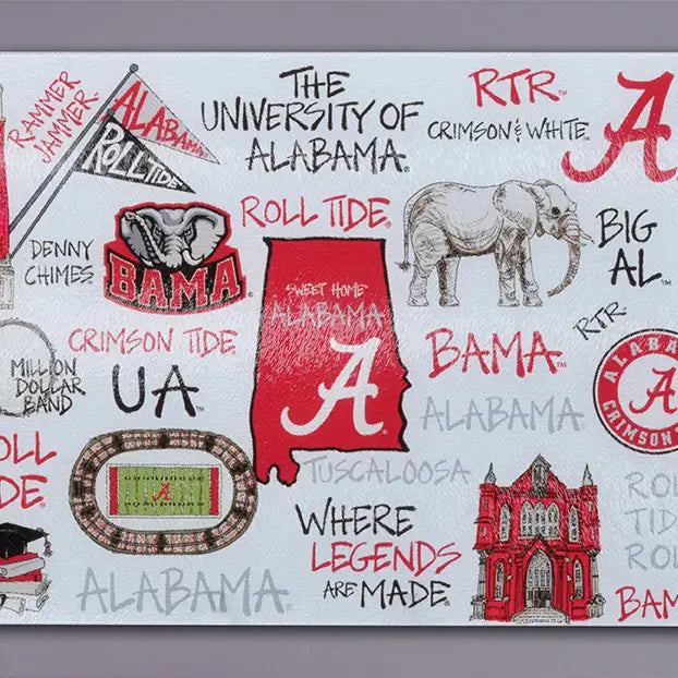 Collegiate Tempered Glass Cutting Board