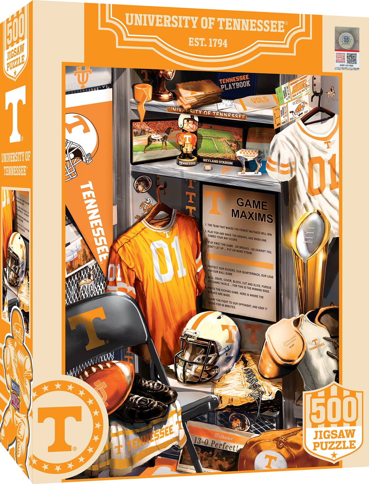 Tennessee Volunteers - Locker Room 500 Piece Puzzle