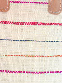 Santa Cruz Pinstripes Small Straw Tote Bag