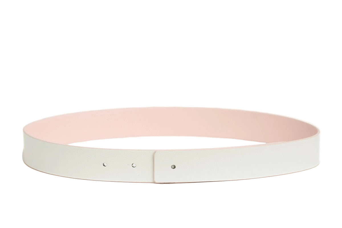 Cesoli - Blush & Magnolia Reversible Leather Belt | 3cm