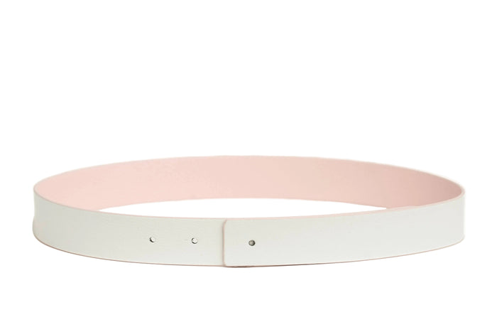 Cesoli - Blush & Magnolia Reversible Leather Belt | 3cm