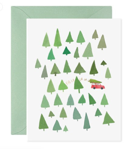 Fa La La La La Trees Holiday Card