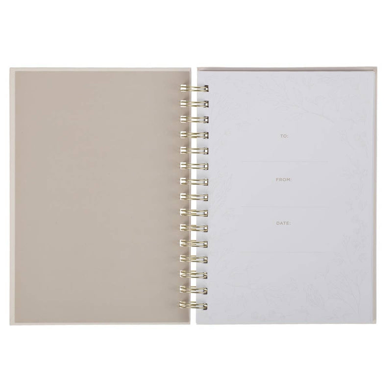 Journal Wirebound Ivory Floral Everything Beautiful Ecc 3:11