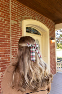 Tartan Christmas Plaid Hair Bow Barrette | Emily Bow