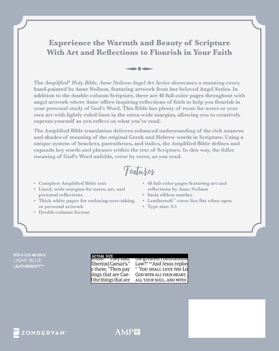 Amplified Bible Anne Neilson Angel Art Leathersoft Blue