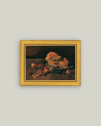 Still Life of Pumpkin, Grapes, and Peaches 6x4