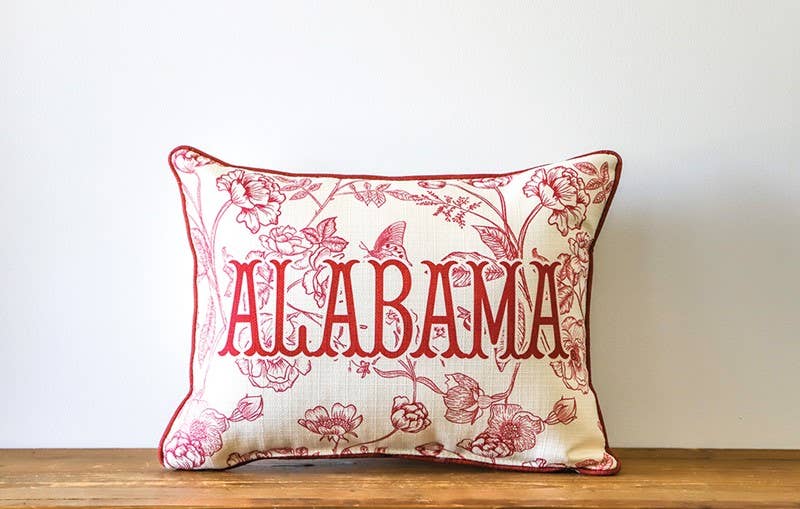 Alabama Toile Piped Pillow