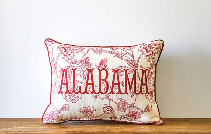 Alabama Toile Piped Pillow