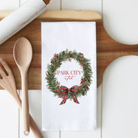 Bow Wreath Tea Towel - Cumming, Georgia