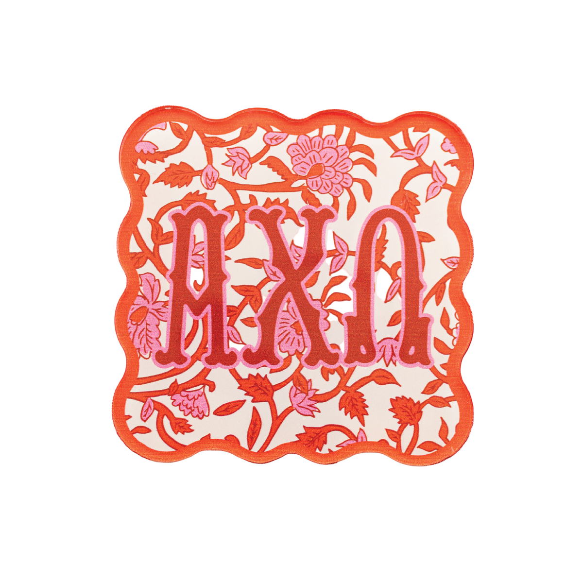 Sorority Block Print Acrylic Coasters - Sets of 2