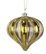 Gold/Silver Glass Ornament