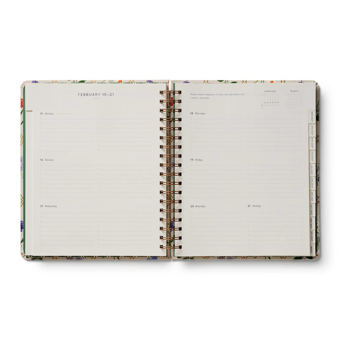 Rifle Paper Co - 2026-2027  Garden Study 17-Month Academic Hardcover Spiral Planner
