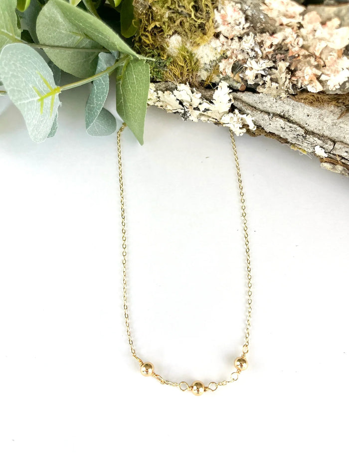 Honeymoon Necklace - gold bead