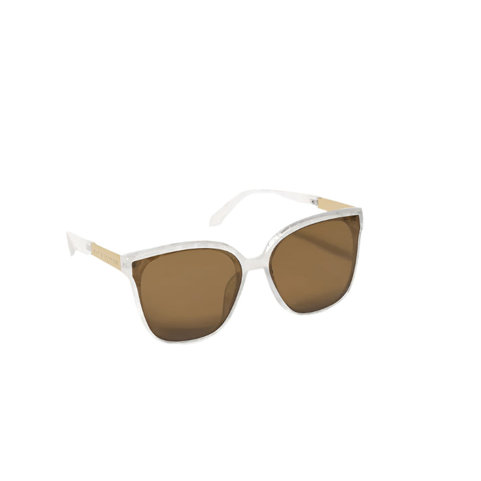 Savannah Sunglasses - White Marble