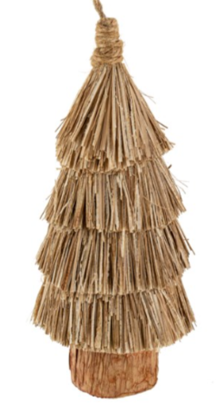 Natural Straw Tree Ornament