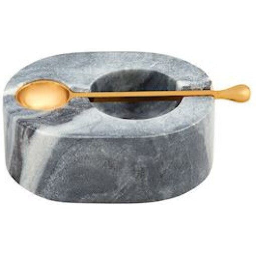 Marble Salt Cellar w/Spoon