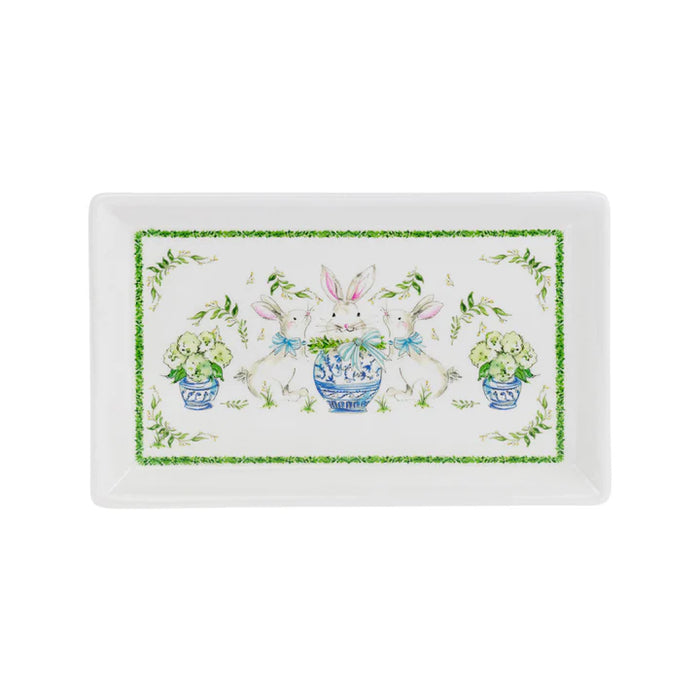 Boxwood Bunny Rectangle Plate