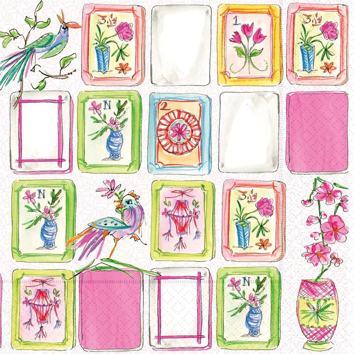 Mahjong Pink Napkins