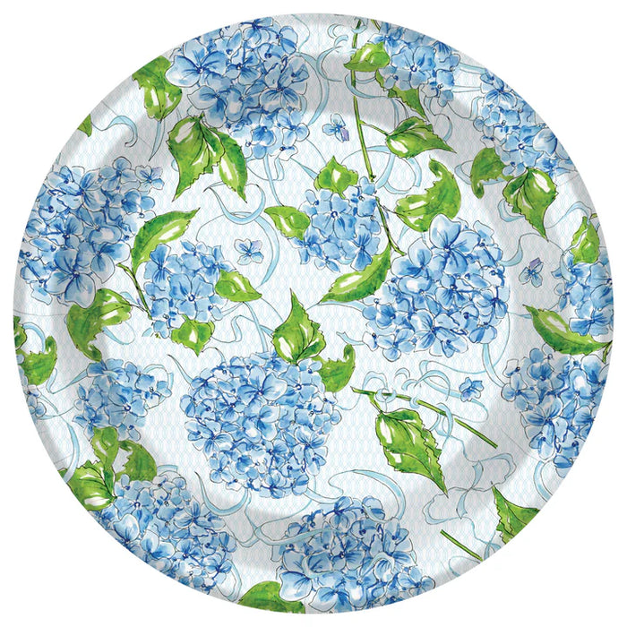 Hydrangea Allover Round Paper Plates