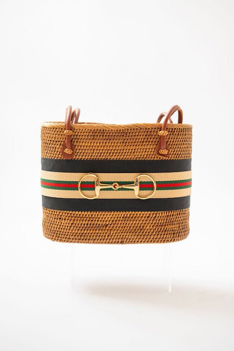 Charlotte Bali Bag - Medium - Black/Sand Ribbon w/Snaffle