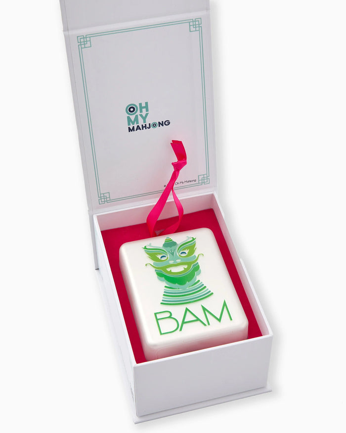 Mahjong Ornament - Mint Dragon