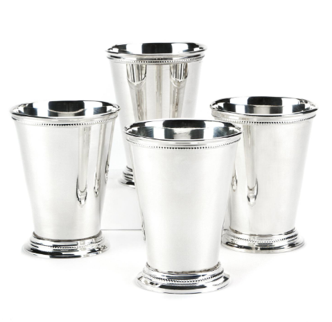 Mint Julep Silver Cup/Vase - Set of 4