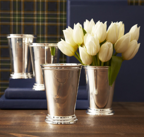 Mint Julep Silver Cup/Vase - Set of 4