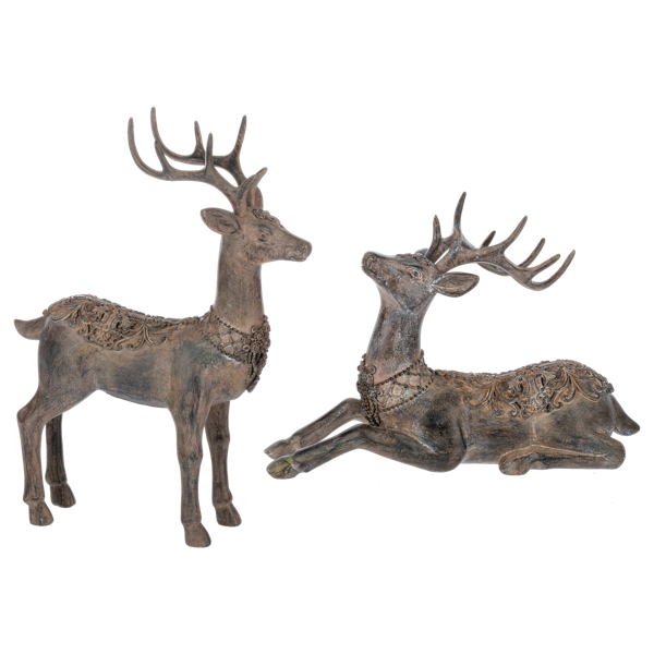 Deer w/Scroll Pattern