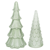 Frosted Ivy Glass Tree - Green