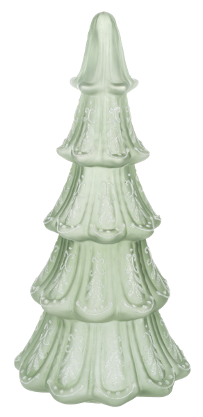 Frosted Ivy Glass Tree - Green