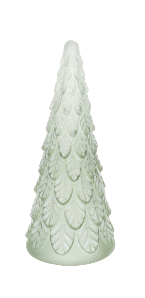 Frosted Ivy Glass Tree - Green