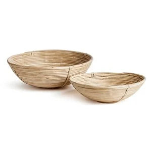 Cane Rattan Low Bowl