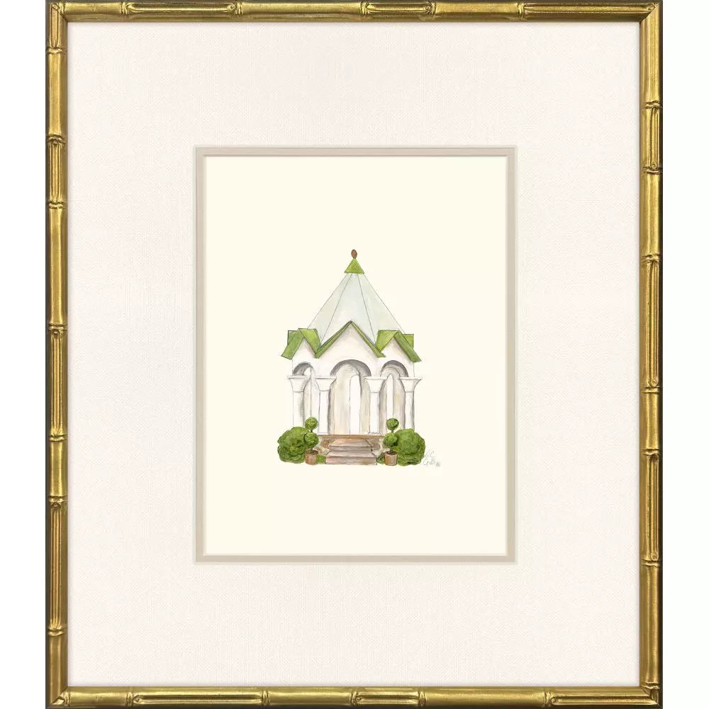 Conservatory in Gold Bamboo Frame - Sold in Set of 2