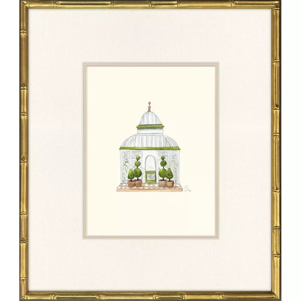Conservatory in Gold Bamboo Frame - Sold in Set of 2