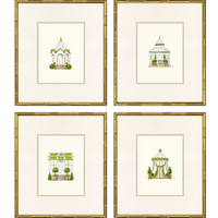 Conservatory in Gold Bamboo Frame - Sold in Set of 2