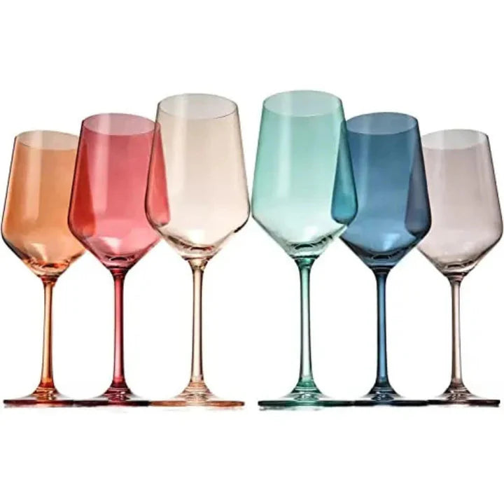 Pastel Luxury Colored Crystal Wine Glass