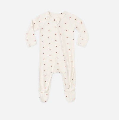 Bamboo Zip Footie || Valentine