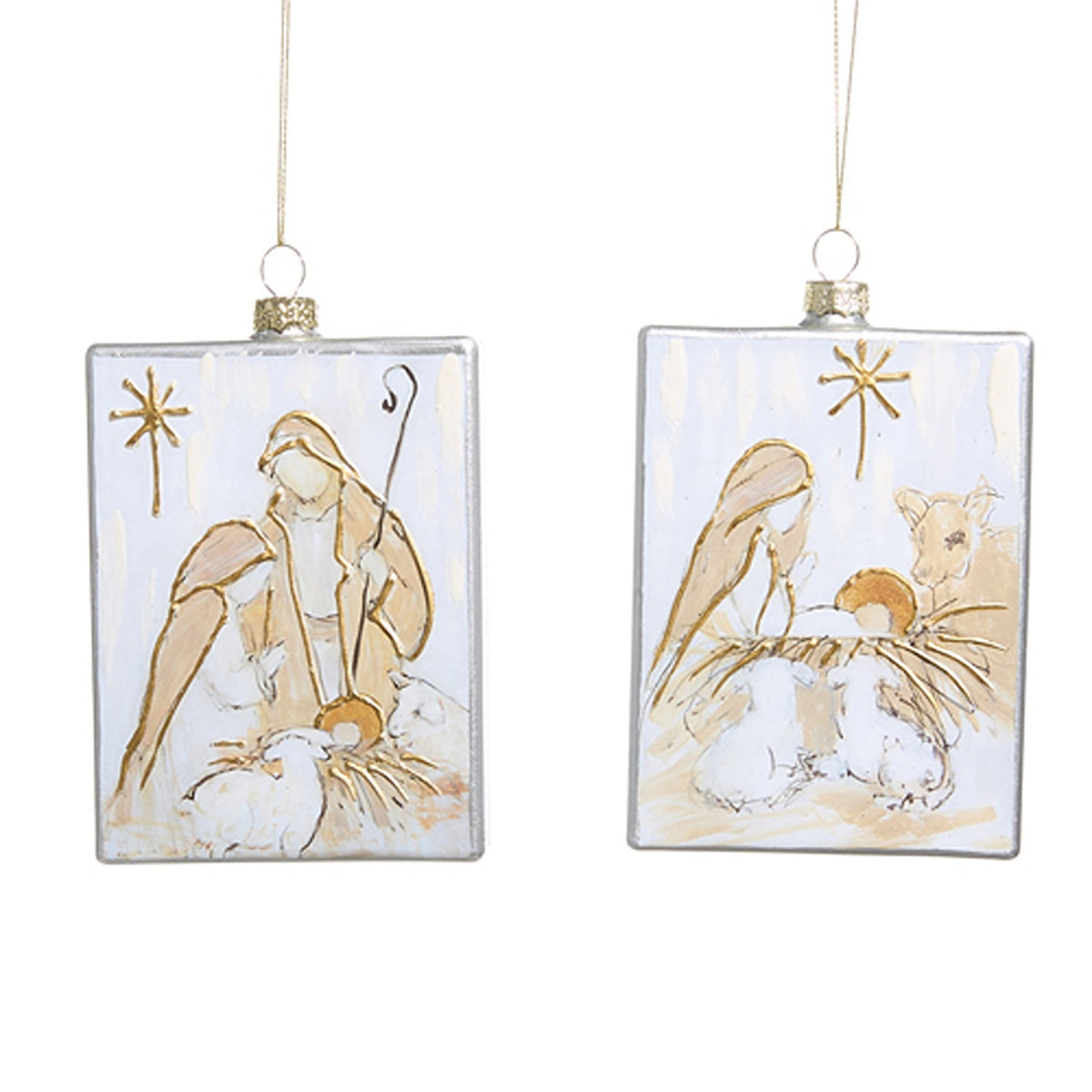 5 Rectangle Nativity Ornament