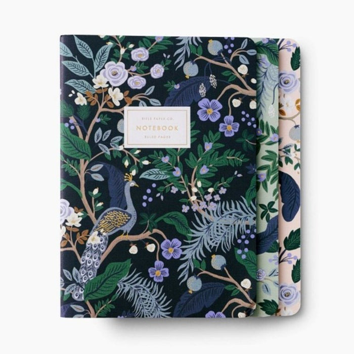 Rifle Paper Co - Set of 3 Peacock Notebooks