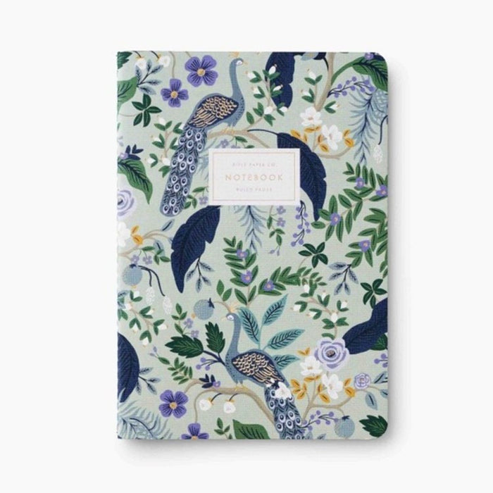Rifle Paper Co - Set of 3 Peacock Notebooks