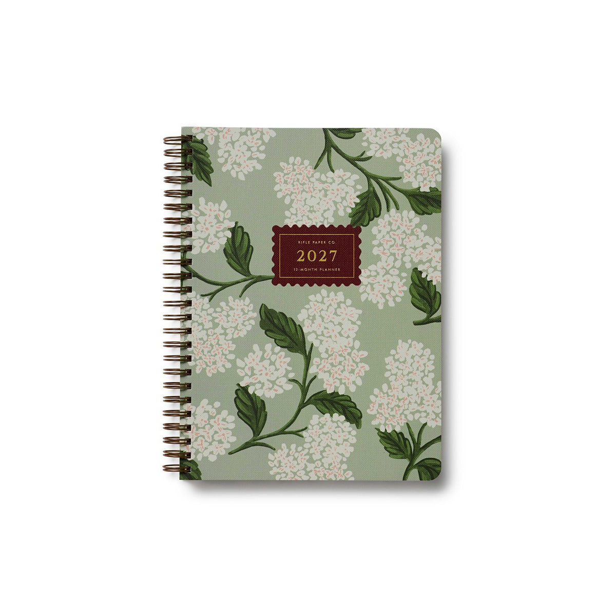 2027 Sage Hydrangea 12-Month Softcover Spiral Planner
