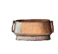 Oval Metal Planters w/Ring Handle - Copper Finish