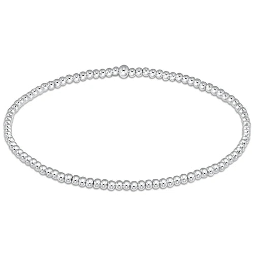 classic sterling 2mm bead bracelet