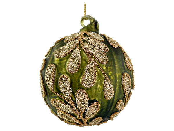 Glass Ball Green Mat 8cm