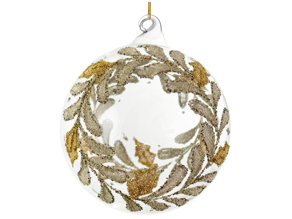 Glass Ball Clear Gold