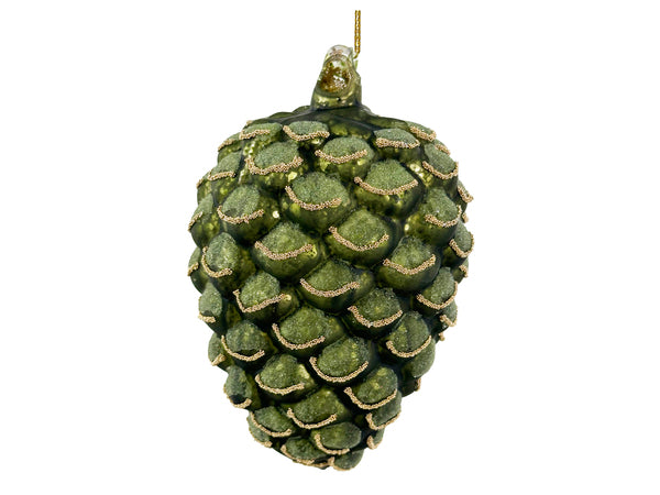 Glass Round Cone Ornament 11cm