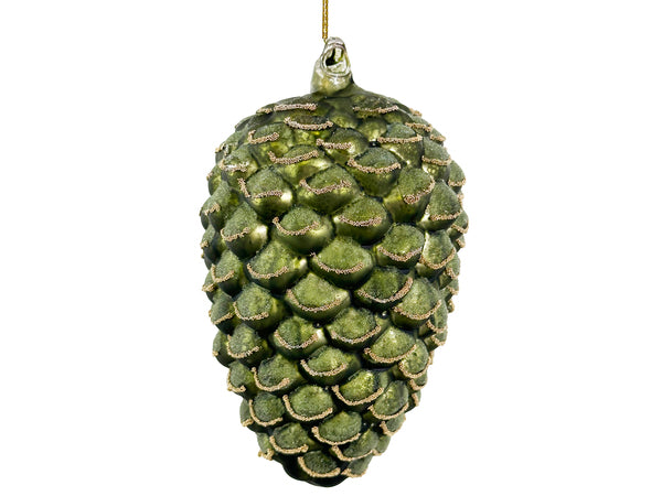 Glass Round Cone Ornament 14cm