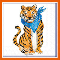 Blue Sitting Tiger Hometown Pride Cocktail Napkins